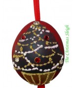 TEMPORARILY OUT OF STOCK - Peter Priess of Salzburg Hand Painted Easter Egg  CHRISTMAS